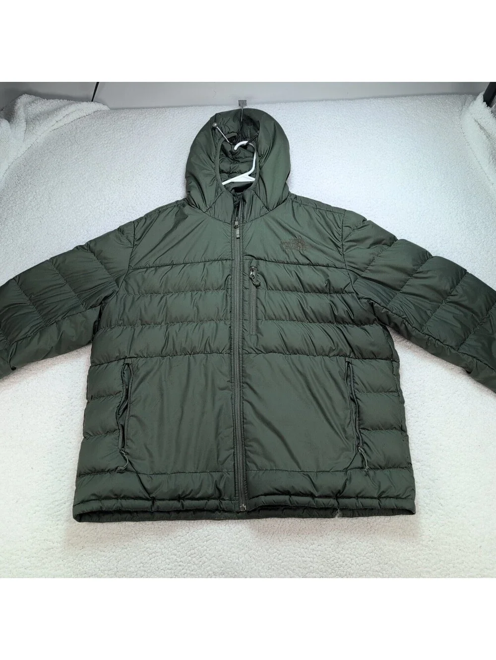 The North Face Aconcagua XL Hooded Down Puffer Jacket Green 75/25 Insulated Coat